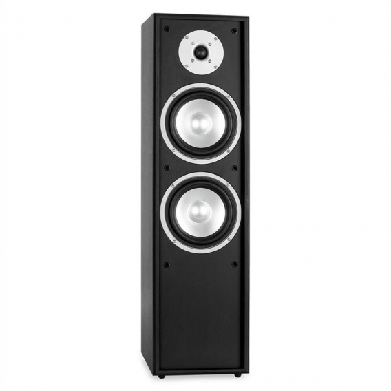 auna Linie-300-BK5.1 Heimkino Lautsprecher Set Soundsystem (515W RMS, 2 Standlautsprecher, 2 Regallautsprecher, 1 Centerlautspre