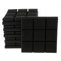 6 Stück Acoustic Wedge Foam Panels , Farbe Schwarz