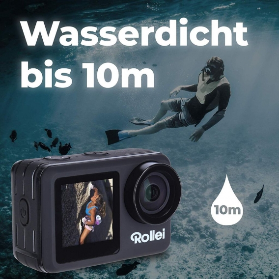 Rollei Actioncam 8S Plus, Farbe:Schwarz