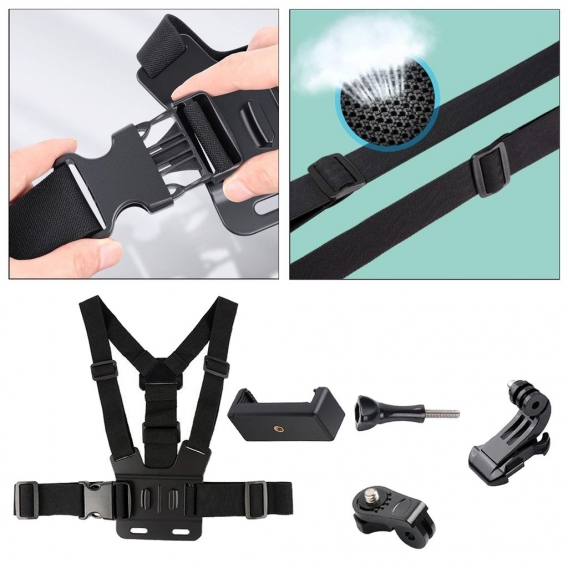 Telefon Action Kamera Körper Chest Mount Harness Strap Handy Halter für Action Sport Kamera Handy Schießen