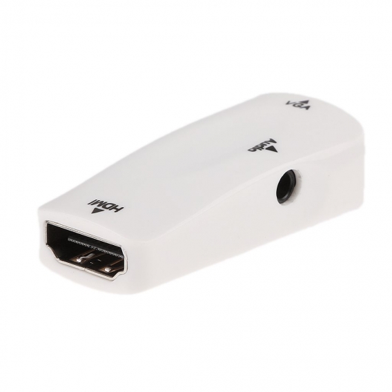 1x HDMI-Buchse an VGA-Adapter , 1x 3,5 mm Audiokabel 白色 wie beschrieben