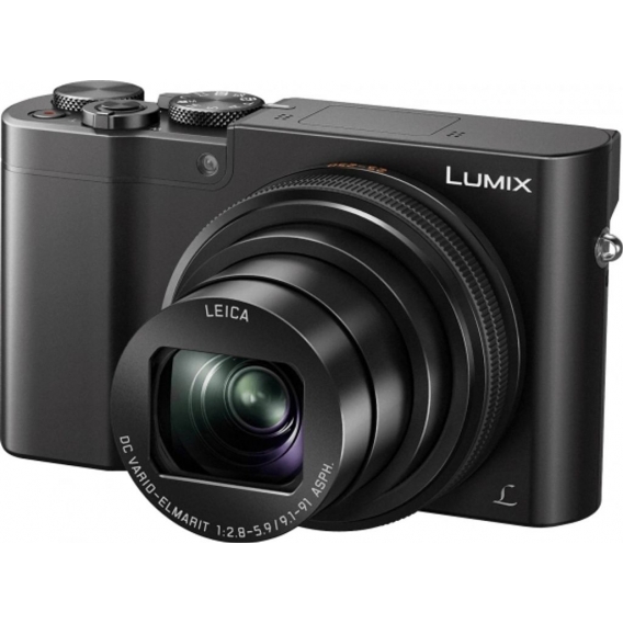 Panasonic Lumix DMC-TZ101EGK Digitalkamera, 20,1 Megapixel, 10x opt. Zoom, 3 Zoll Display, 4K 25p Video, Sucher, schwarz