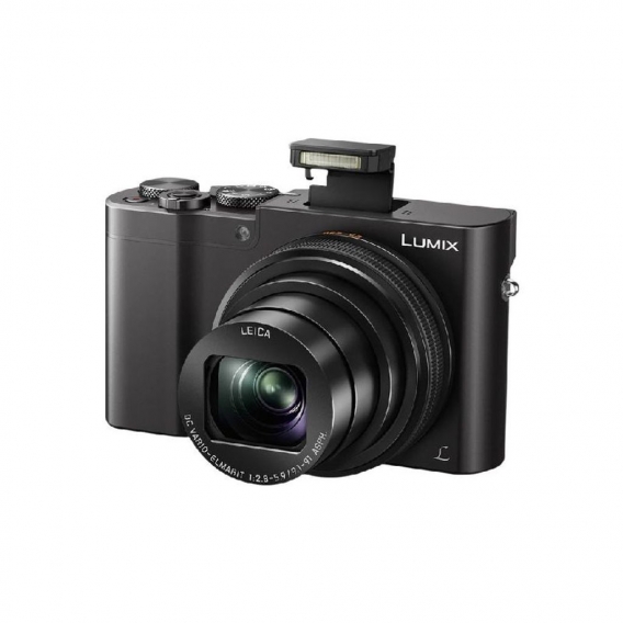 Panasonic Lumix DMC-TZ101EGK Digitalkamera, 20,1 Megapixel, 10x opt. Zoom, 3 Zoll Display, 4K 25p Video, Sucher, schwarz