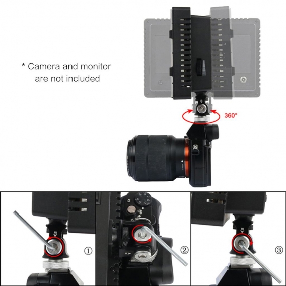 Mini-Adapterhalterung fuer Kaltschuhhalterung Alumimun-Legierung 1/4 Zoll Schraubanschluss fuer DSLR-Kamera Video Monitor LED-Li