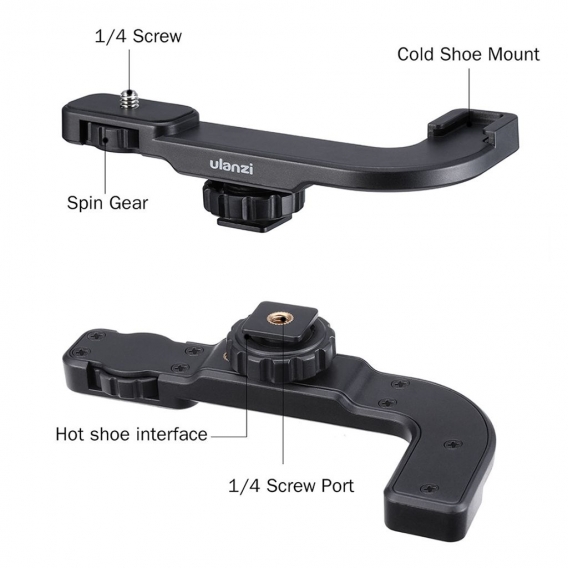 ulanzi PT-8 Kaltschuhhalterung aus ABS-Material mit Kaltschuhschnittstelle fš¹r Mikrofon-LED-Videoleuchte