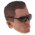 1/6 Maßstab männlicher Kopf für Action Figur Mann Farbe Braun mit Brille