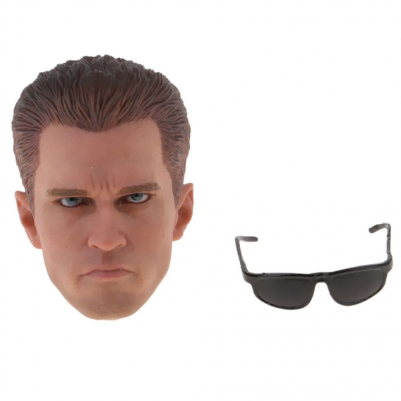 1/6 Maßstab männlicher Kopf für Action Figur Mann Farbe Braun mit Brille