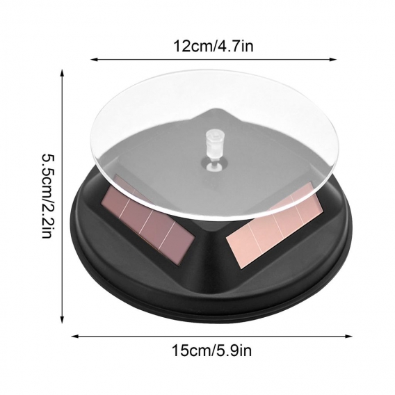 Solar Display Stand Turntable Rotierende Showcase Collection Regal für Handys Schmuck Kameras Uhren