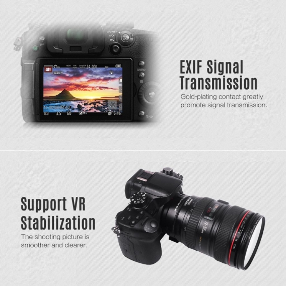 Viltrox EF-M1 Objektivadapter Ringmontage AF Autofokus Blendensteuerung VR-Stabilisierung fuer Canon EF / EF-S-Objektiv fuer M4 