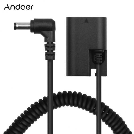 Andoer LP-E6 Dummy-Akku DC-Koppler-Anschluss Federkabel Ersatzbatterie fš¹r Canon 5D2 5D3 5D4 6D6D2 60D7D7D2 70D80D5DSR-Kameras