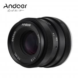 More about Andoer 50mm F1.8 Digitalkameraobjektiv APS-C-Rahmen mit gro?er Blende Mehrschichtige Filmbeschichtung Spiegelloses Kameraobjekti