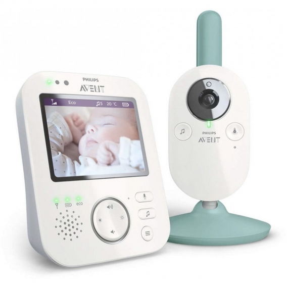 Philips SCD841/26 Avent Babyphone weiß/blau Vibrationsalarm Bildübertragung Nachtlicht