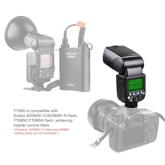 Godox Thinklite TT600 Blitz Speedlite Master/Slave-Blitz mit integrierten 2,4 G Wireless Trigger System GN60 fš¹r Canon Nikon Pe