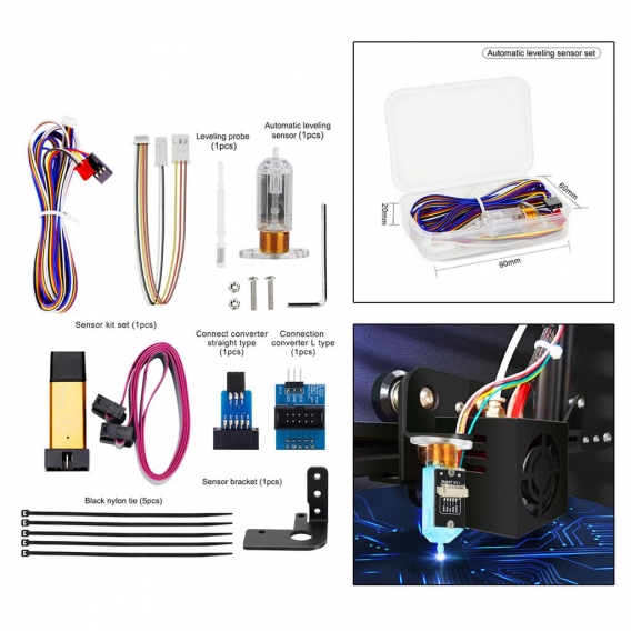 Verbessertes 3D-Drucker-Sensor-Kit zur automatischen Bettnivellierung für Cr-10 Ender 3 Ender 3 Pro Ender 5 CR 10S S4 S5 CR 20, 