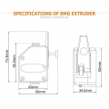 Aibecy 3D-Druckerteile Verbesserter BMG-Extruder mit zwei Laufwerken 1,75 mm Hochleistungskompatibel mit Creality CR10 Ender 3er