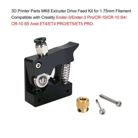 Aibecy 3D-Druckerteile MK8 Extruderantrieb-Zufuhrsatz für 1,75-mm-Filament Kompatibel mit Creality Ender-3 / Ender-3 Pro / CR-10