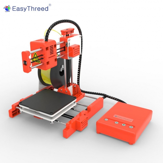 EasyThreed Mini Desktop Kinder 3D-Drucker 100 * 100 * 100 mm Druckgröße Hochpräziser Stummdruck mit TF-Karte PLA-Beispielfilamen