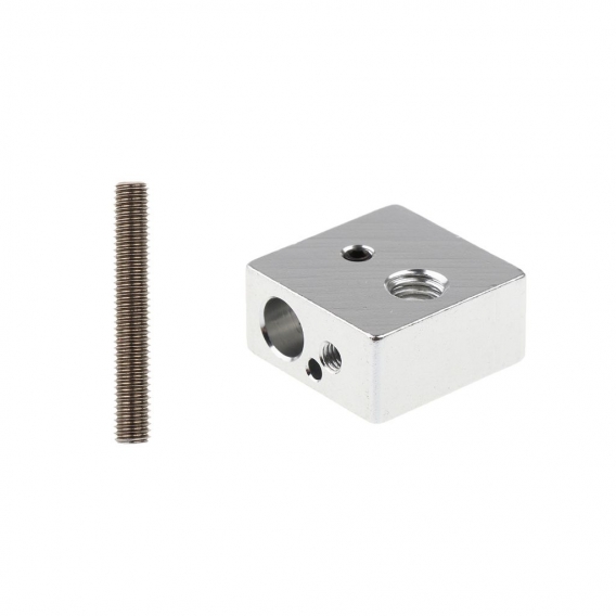 1x Aluminium Heiung block mit 1x Nozzle Kehle universal für 3D Drucker Ersatz