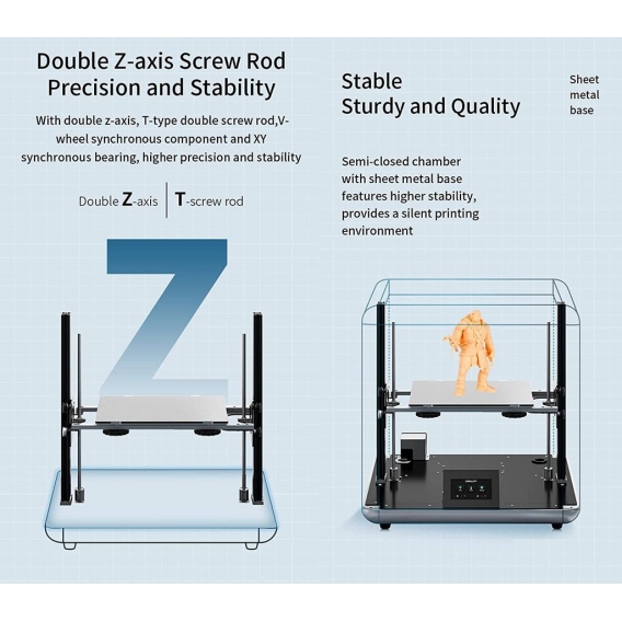 Creality 3D® Sermoon D1 Ganzmetall-Extrusions 3D-Drucker 280*260*310mm Druckgröße Silent Mainboard/Transparentes Design/Smart Se