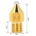 3D Druckerdüsen Extruderdüsen mit Transparenter Aufbewahrungsbox für MK8 Düse Makerbot Creality CR-10 (0.4mm, 20)