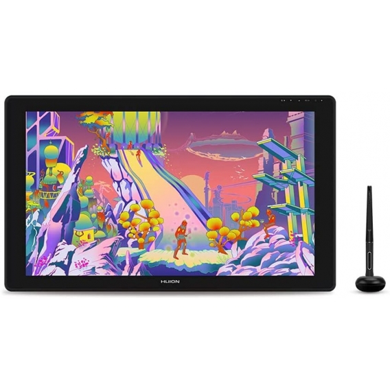 Huion Kamvas 24 Plus Grafikzeichnungstablette 140% SRGB mit voll-laminierter QD-LCD-Blendschutzglas-Bildschirm Android-Träger Ba