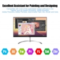10x6 Zoll Professional Graphics Drawing Tablet 12 Express-Tasten mit 8192 Stufen Batterieloser Stift / 30 Stück Feder / Stiftcli