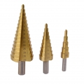 HSS Step Drill Bit Set mit 3 Teiligem Konusschneider für Schlagschrauber, Schnellwechselschaft