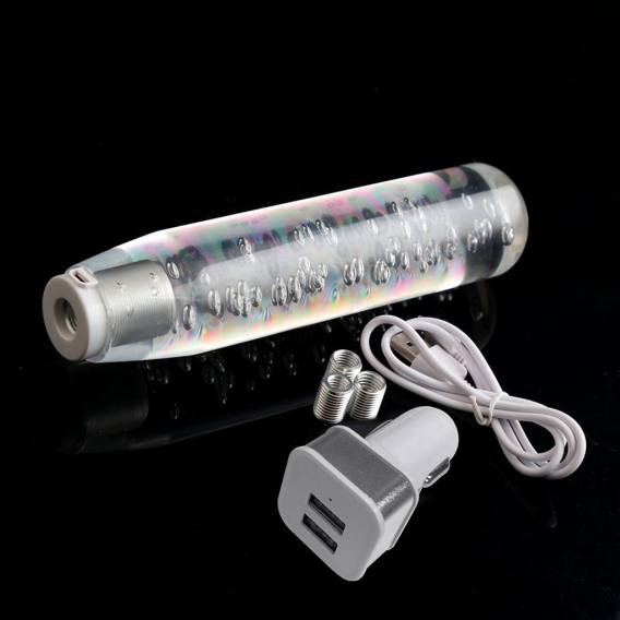 LED-Licht RGB-Schaltknauf Stick Crystal Transparent Bubble Gear Shifter 20cm £¬ Multicolor Gradient Shift Knob Universal
