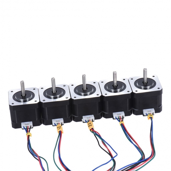 5pcs Nema 17 Stepper Schrittmotor-Antriebssteuerung 2 Phase 1,8 Grad 0.9A 0,4 nm 42mm mit Blei-Kabel 3D-Drucker / CNC Zubehör Er