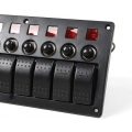 DC 12V/24V 8 Gang Schaltpanel Schalttafel Wippschalter 3 in 1 Panel LED Kippschalter Pane für Auto Bus Boot SHIP