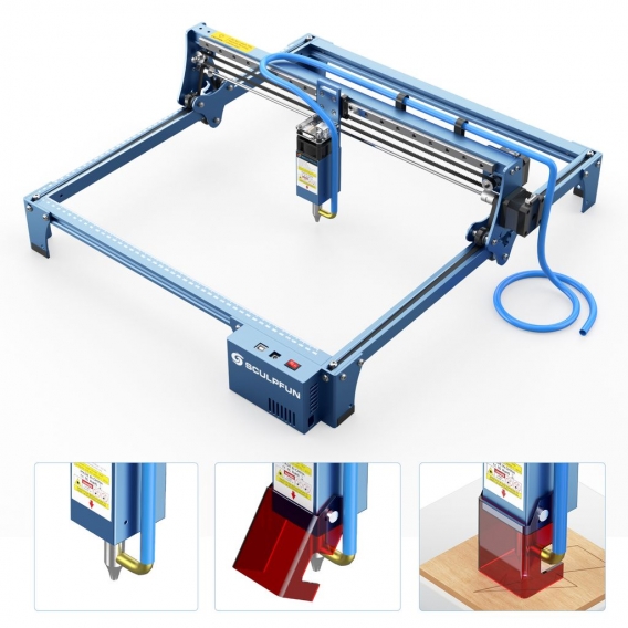 SCULPFUN S10 10W Graviermaschine 410x400mm Lasermaschine 0,01 mm Industriequalität Präzision