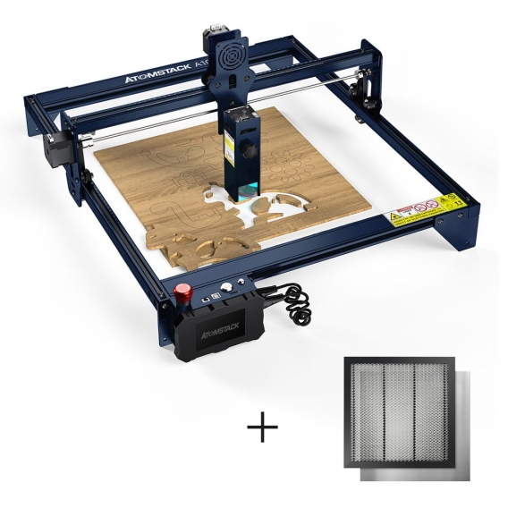 S10 Pro/X7 Pro/A10 Pro Graviermaschinen 50W +Wabenversion PRO mit Bodenplatte aus Aluminium 300x220x22mm