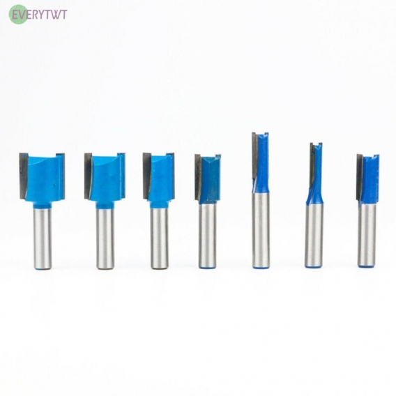 AcserGery EVERY8mm Shank Straight Router Bit Set Fräser Cutter 6 8 10 12 14 18 20mm