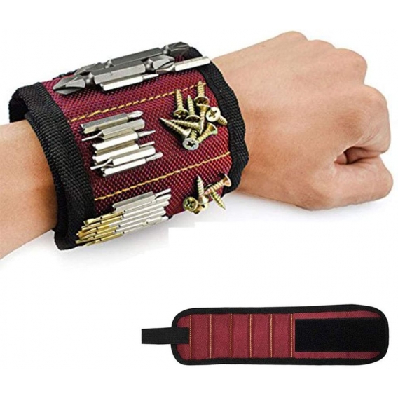 AcserGery Magnetarmband für die Halteschrauben. Nägel. Schraube. Schere. Bohrer. Bestes Werkzeuggeschenk für Heimwerker. Männer.