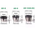 AcserGery 6 Stück Spannfutteradapter, Federklemmen Spannzangenfutter, Spannkopf Graviermaschine Fräser für Holz Zimmerei Fräser 