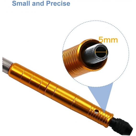 AcserGery 107 cm flexibler Schaftverlängerungsaufsatz Spannfutterschlüssel zum Schaft elektrischer Bohrerkonverter für Dremel Ro