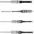 AcserGery Carpenter's Gouge Set mit 4 Quadratlochbohrer-Sets, Holzbearbeitungsbohrer Quadratlochbohrer Quadratlochbohren Stemmme