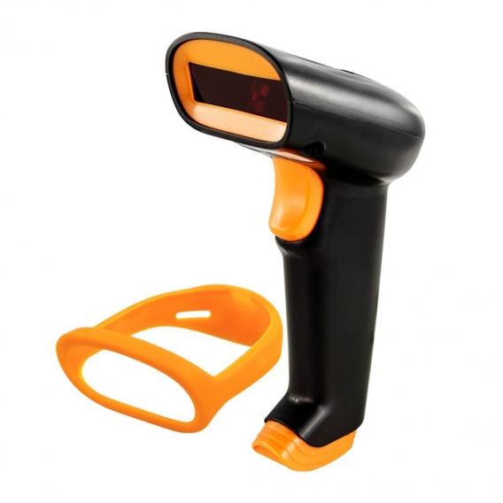 Drahtloser 2,4 G 1D-Barcode-Scanner Handheld-USB-Kabel-Barcode-Lesegeraet Manuelle Trigger-Scanning-Unterstuetzung Papiercode / 