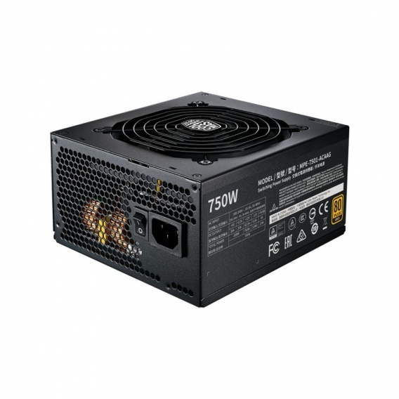 Cooler Master MWE Gold 750 - V2 - 750 W - 90 -264 V - 47 - 63 Hz - 5 - 10 A - Aktiv - 100 W