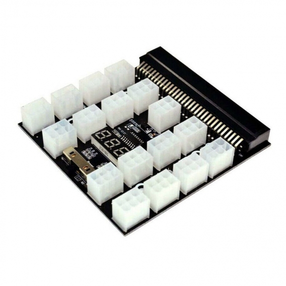 17 Port 6Pin Mining Breakout Board Adapter 1200w 12V Server Netzteil Netzteil HP
