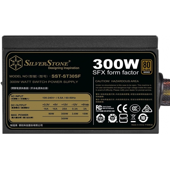 SilverStone ST30SF - 300 W - 90 - 264 V - 47 - 63 Hz - Aktiv - 90 W - 300 W