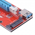 Pyzl PCEI64P-N03 007S PCI-E Extender Riser Card USB 3.0 Kabel SATA Netzkabel