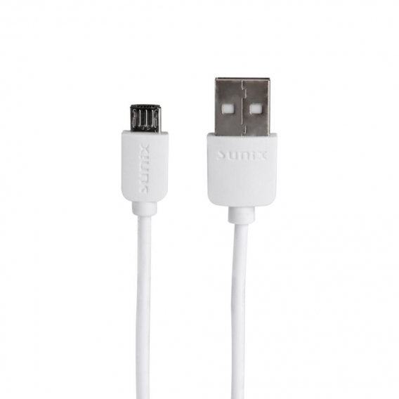 Sunix Netzteil Schnell Ladegerät 2,1A Tragbares 2X USB Dual Port Fast Charge Reiseladegerät Steckdose + 1,2m Micro-Usb Kabel kom