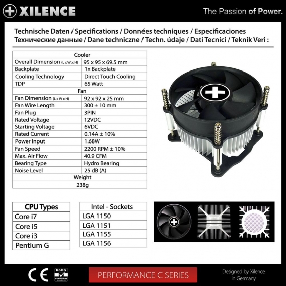 XILENCE Performance C CPU cooler I200 INTEL