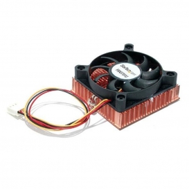 More about StarTech.com 6cm Copper CPU Heatsink+Fan for 1U Servers, Schwarz, 60 x 60 x 10 mm, Ball Bearing, 12V, 1 - TX3 Female, Celeron  1