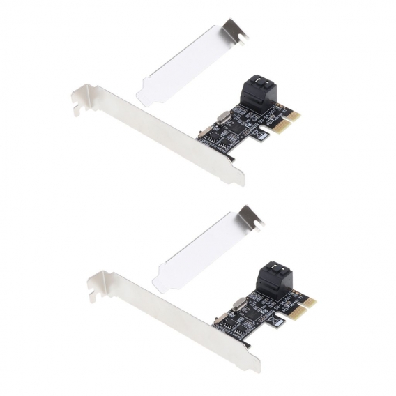 2x 2Port PCI Express zu SATA 3.0 Controllerkarte SATA III 6Gbps Erweiterung PCI-E (1X 4X 8X 16X) Karte für Windows7/8/XP/Mac/Lin