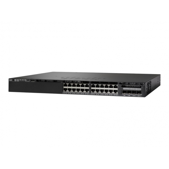 Cisco Catalyst WS-C3650-24PS-L, Managed, L3, Gigabit Ethernet (10/100/1000), Power over Ethernet (PoE), Rack-Einbau, 1U