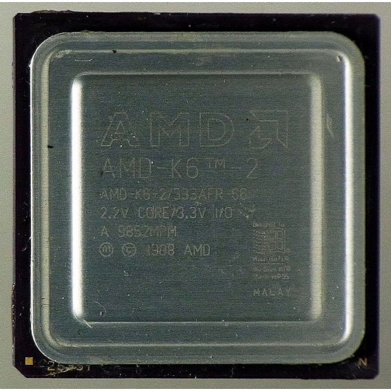 Vintage CPU AMD-K6-2/333AFR-66 silvercap ID12829
