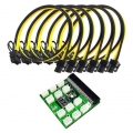 6Pin Power Module Breakout Board, 1200W/750W LED-Anzeige,Schnelle einfache Verbindung,Hohe Leistung mit Taste 50cm Kabel für PSU