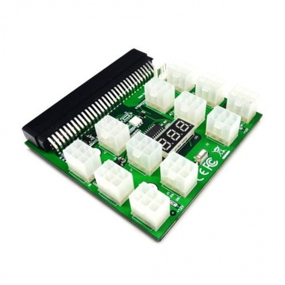 6Pin Power Module Breakout Board, 1200W/750W LED-Anzeige,Schnelle einfache Verbindung,Hohe Leistung mit Taste 50cm Kabel für PSU